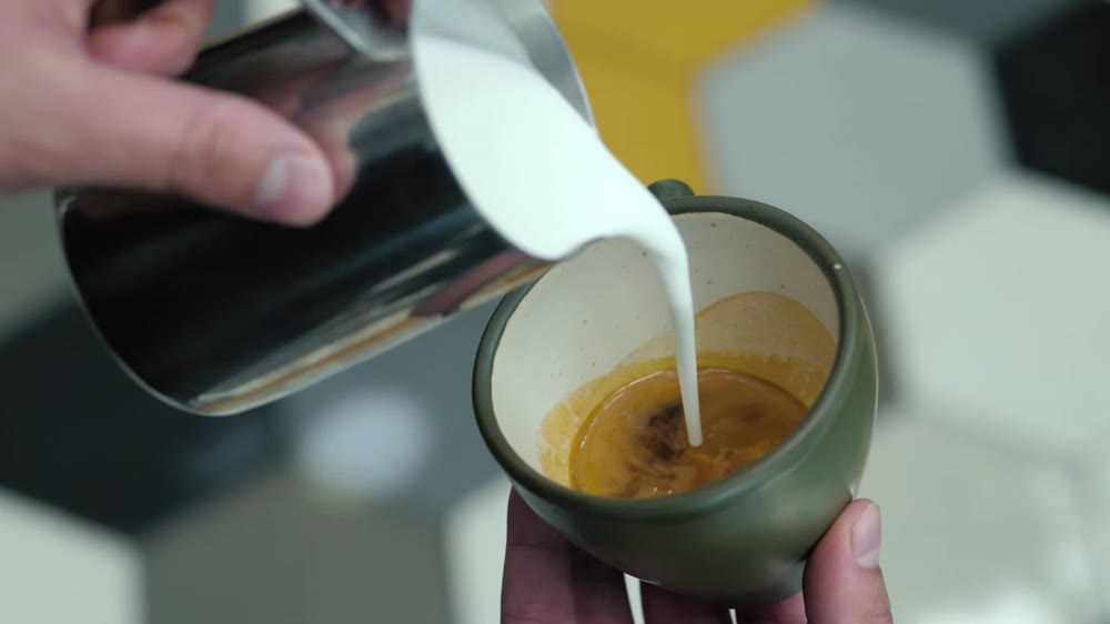 Coffee being prepared for a customer